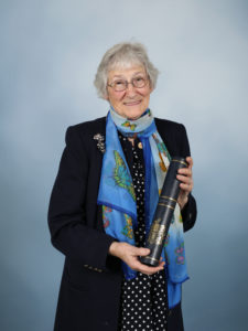 Anne Jones accepting Michael Jones' Posthumous Honorary Fellowship