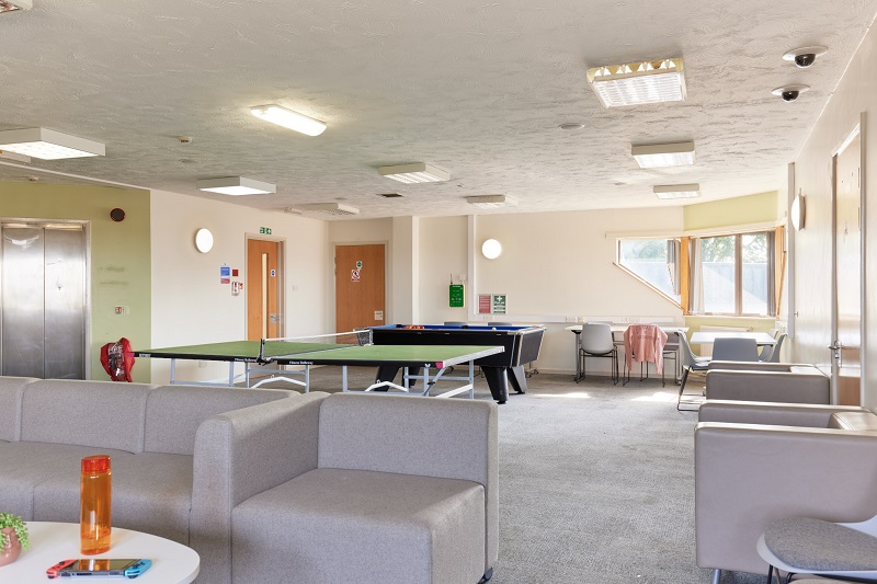 Communal living area in Scholars Green Halls