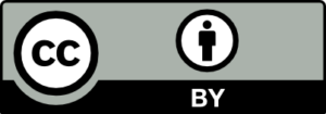 Creative Commons licence (CC) and BY icon (person icon)